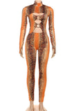 Snakeskin Patterned Jumpsuit