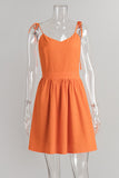Strappy A-Line Casual Dress