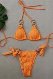 Chain-Detail Bikini Set