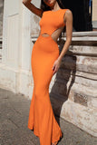 Cut-Out Waist Dress