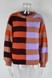 Casual Striped Knit Sweater