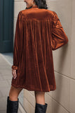 Elegant Long-Sleeve Casual Dress