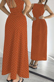 Polka Dot Casual Maxi Dress