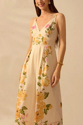 Floral Strappy Summer Jumpsuit