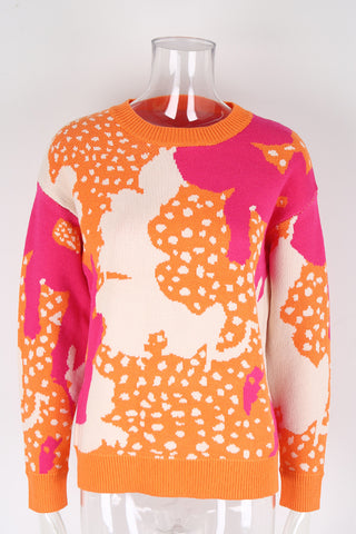 Patterned Knit Sweater