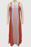 Striped A-Line Casual Dress