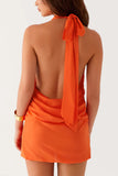 Halter Wrap Casual Dress