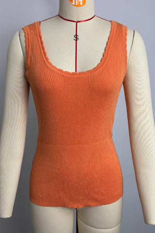 Scalloped-Edge Tank Top