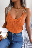 Trendy Patterned Knit Tank Top