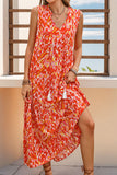 Flowing Printed Casual Dress