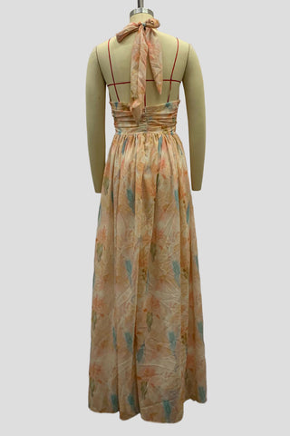 Halter-Neck Flowing Dress