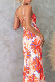 Floral Pattern Maxi Dress