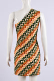 One-Shoulder Mini Casual Dress