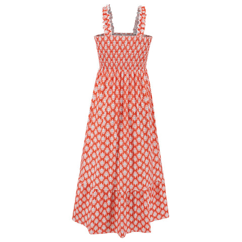 Printed Midi Dress with Tiered Skirt