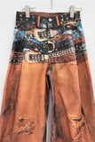 Artistic Wide-Leg Jeans