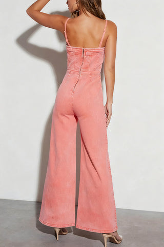 Strapless Denim Jumpsuit