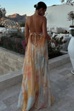 Flowing Halter Maxi Dress