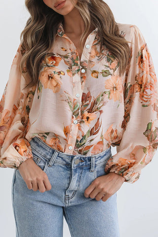Floral Puff Sleeve Blouse