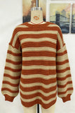 Striped Knit Pullover Sweater