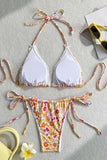 Floral Tie-String Bikini Set