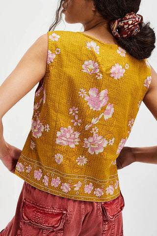 Floral Tie-Front Vest