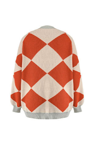Geometric Patterned Cardigan