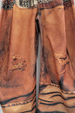 Artistic Wide-Leg Jeans