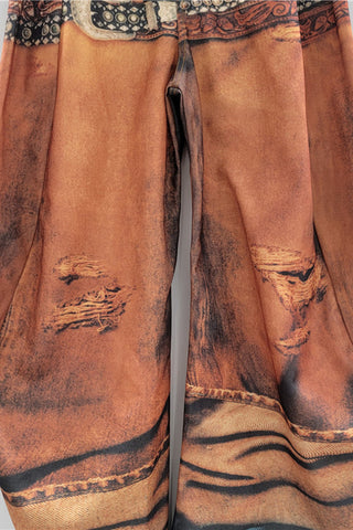 Artistic Wide-Leg Jeans