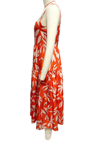 Tropical Print Tiered Dress