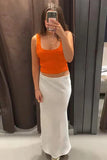 Scoop Neck Textured Knit Tank Top