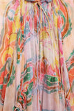 Flowing Abstract Print Dress