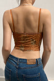 Floral Lace Trim Camisole Top