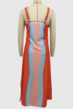 Striped A-Line Casual Dress