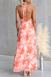 Floral Print Halter Dress