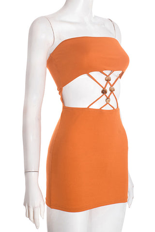 Strappy Cut-Out Casual Dress