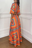 Geometric Pattern Maxi Dress
