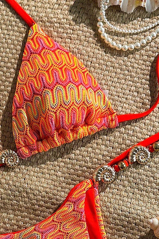 Stylish Patterned Bikini Set