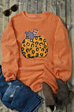 Halloween Leopard Pumpkin Pullover