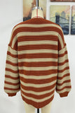 Striped Knit Pullover Sweater