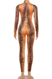 Snakeskin Patterned Jumpsuit
