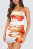 Strapless Tie-Dye Mini Dress