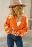 Floral Open-Front Cardigan Sweater