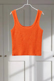 Scoop Neck Textured Knit Tank Top
