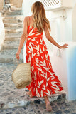 Tropical Print Tiered Dress