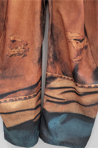 Artistic Wide-Leg Jeans