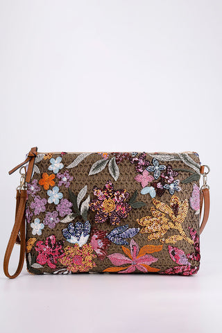 Floral Detail Clutch Bag