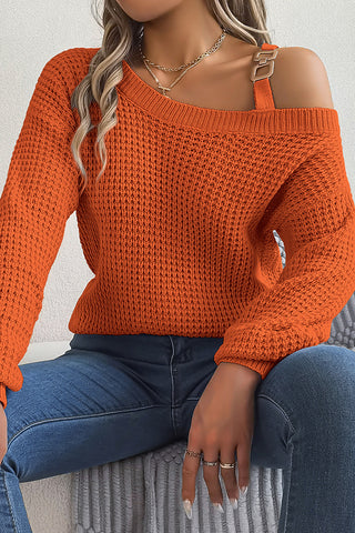 Off-Shoulder Knit Sweater