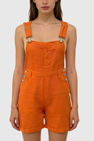Casual Denim Romper with Pocket Detail