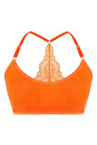 Lace-Back Ribbed Tank Top
