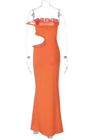 Cutout Strapless Casual Dress